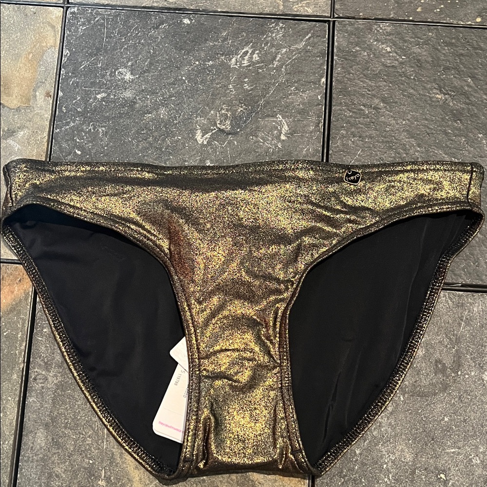 Freya Black and Gold Halter Bra - Picture 6 of 9
